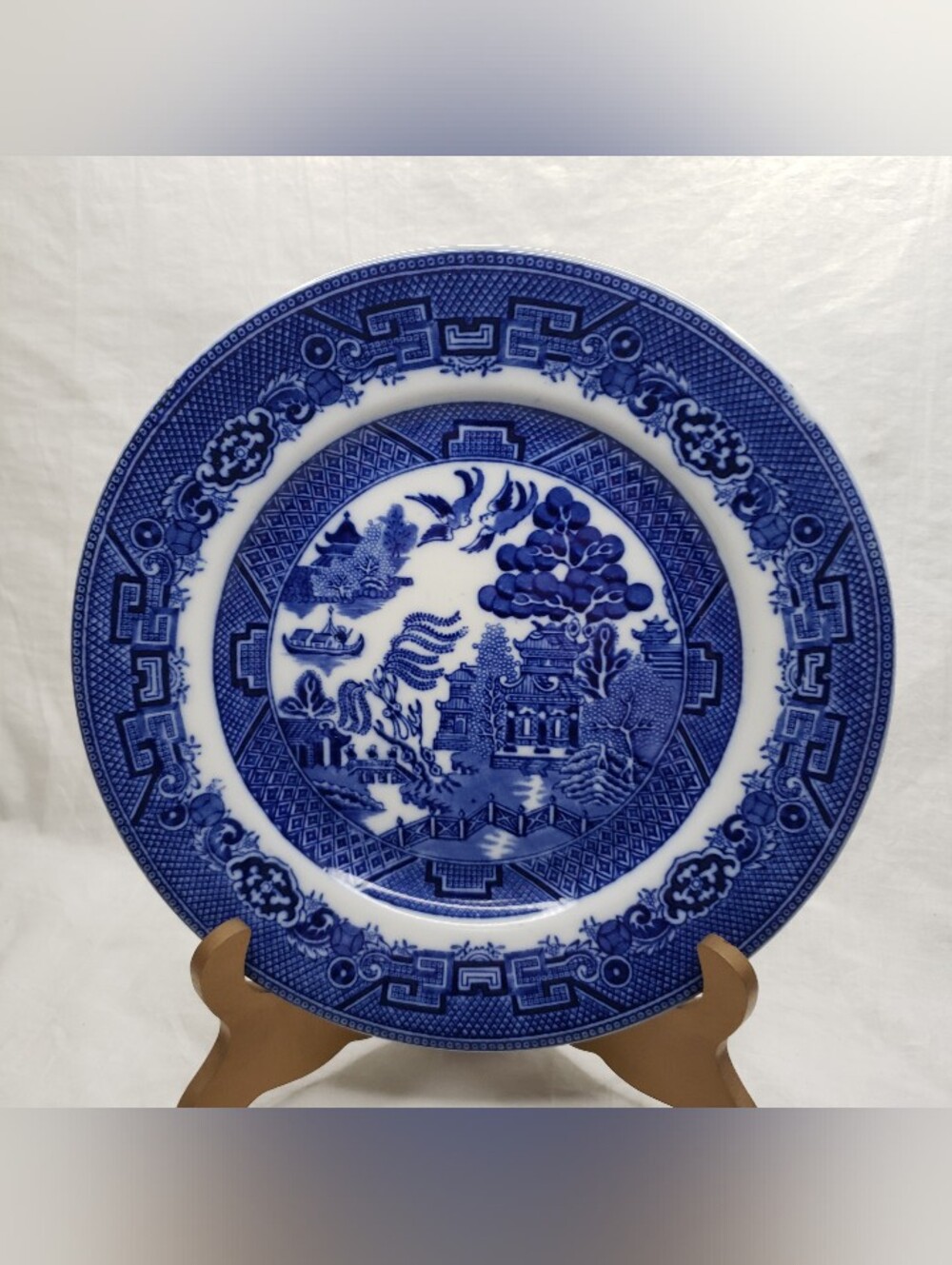 Antique Allertons Blue Willow Ceramic Plate 10 Inches Transferware England